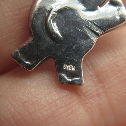 925 Sterling Silver Vintage Elephant For Good Luck Charm Pendant