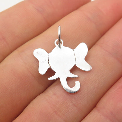 925 Sterling Silver Vintage Elephant Head For Good Luck Pendant