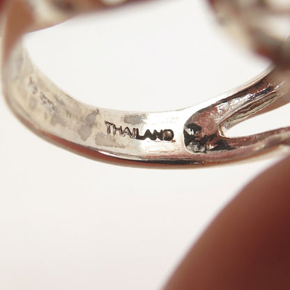 925 Sterling Silver Radiant-Cut C Z Ring Size 7.5