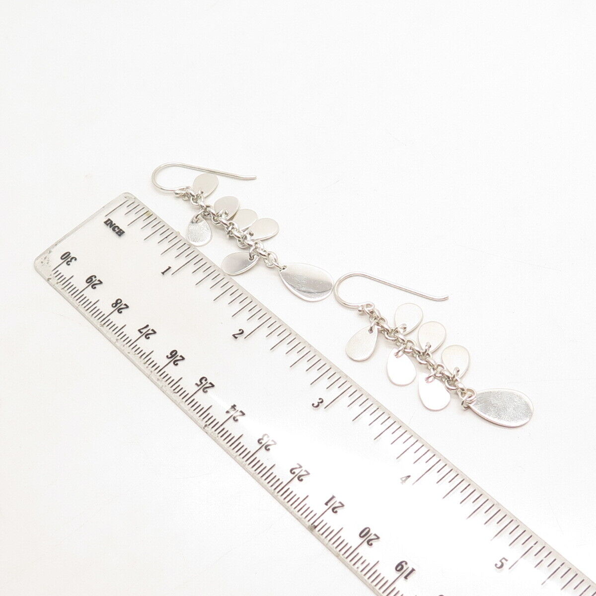 925 Sterling Silver Cluster Dangling Earrings