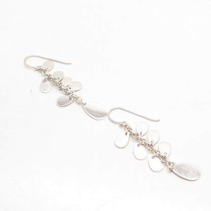 925 Sterling Silver Cluster Dangling Earrings