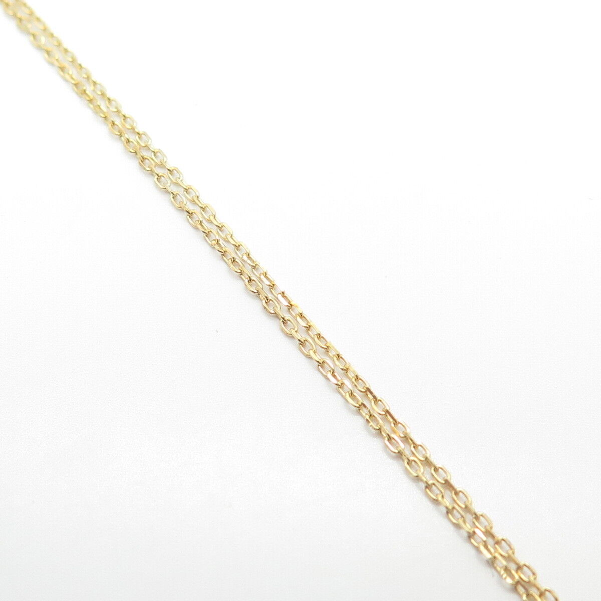 925 Sterling Silver Gold Plated Multi-Color C Z Rolo Chain Necklace 16"