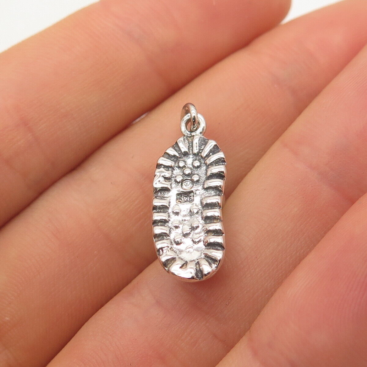 835 Silver Vintage Boot Shoe Charm Pendant