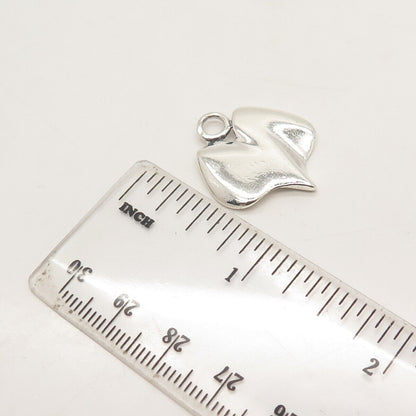 925 Sterling Silver Vintage Abstract Ghost Charm Pendant