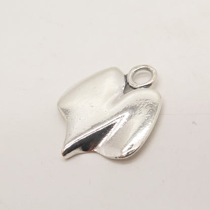 925 Sterling Silver Vintage Abstract Ghost Charm Pendant