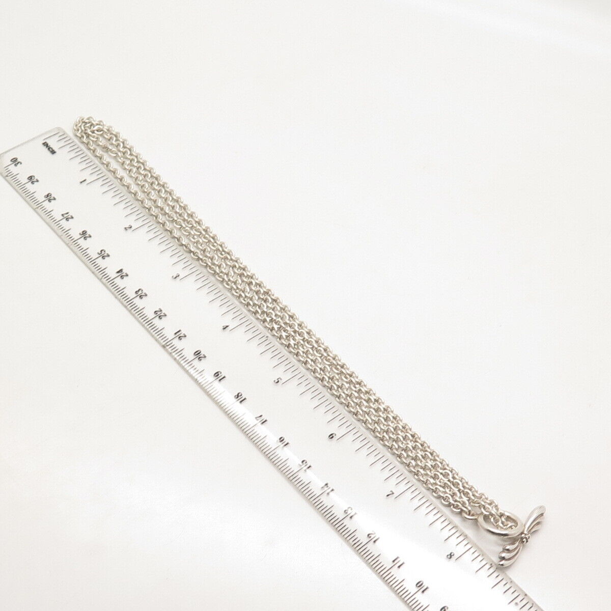 925 Sterling Silver Vintage Double Rolo Chain Necklace 16"