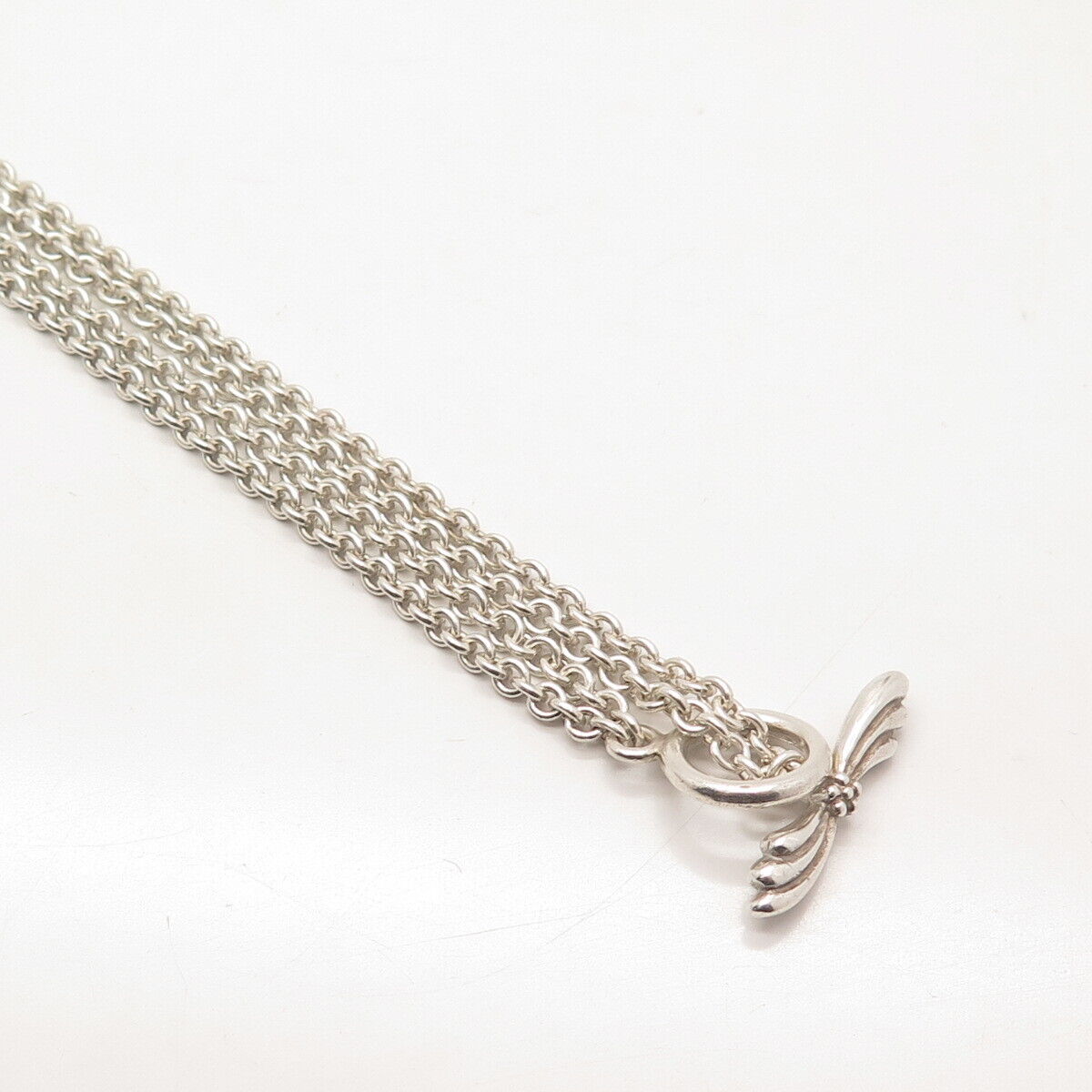 925 Sterling Silver Vintage Double Rolo Chain Necklace 16"