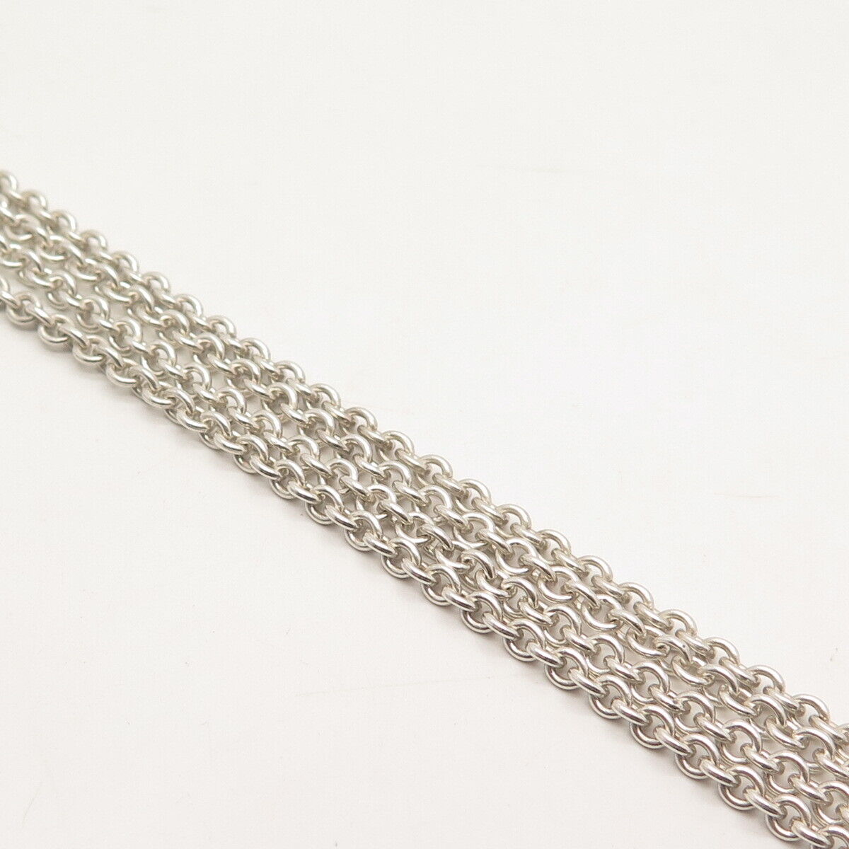 925 Sterling Silver Vintage Double Rolo Chain Necklace 16"