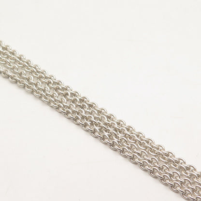925 Sterling Silver Vintage Double Rolo Chain Necklace 16"