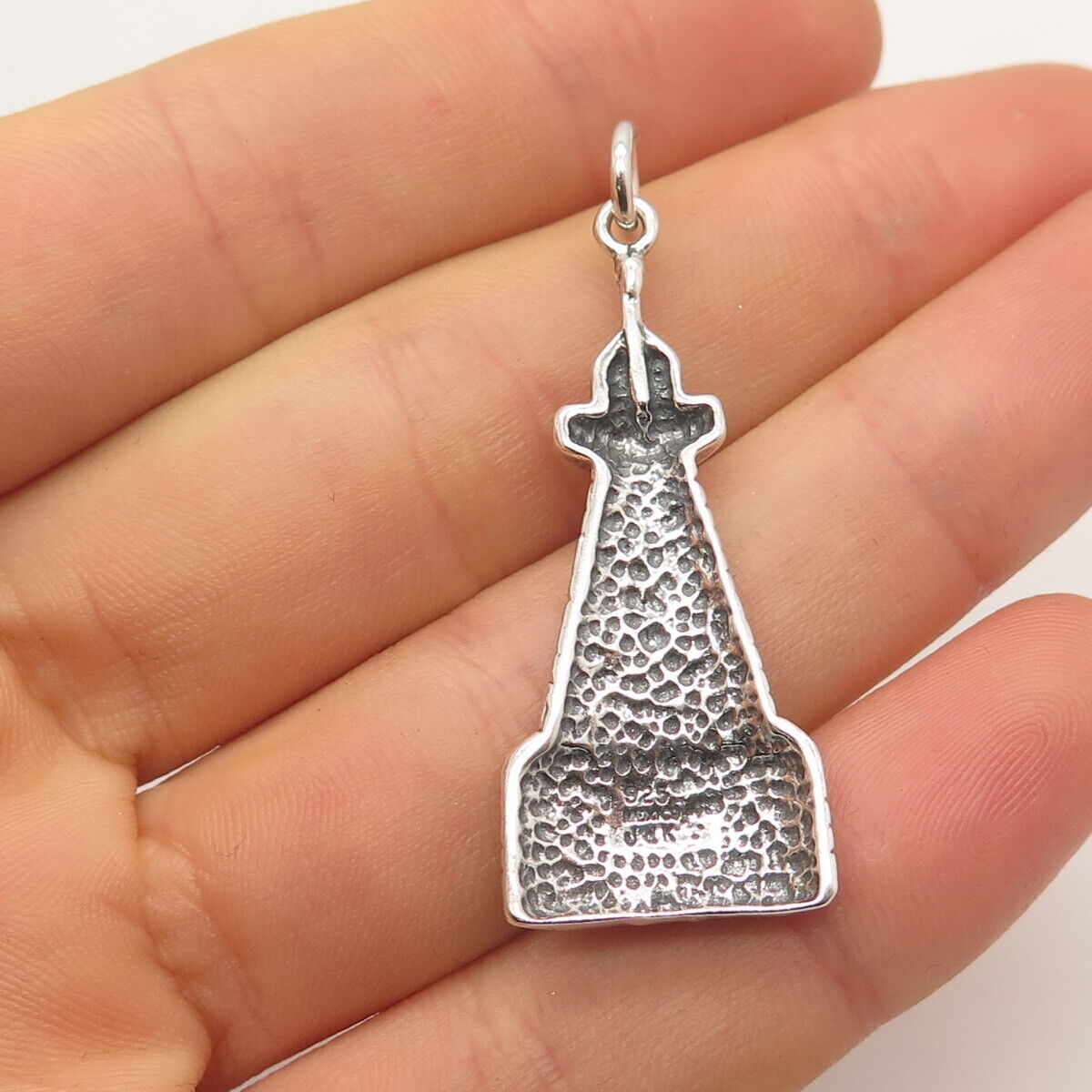 925 Sterling Silver Vintage Mexico JWK Castle Pendant