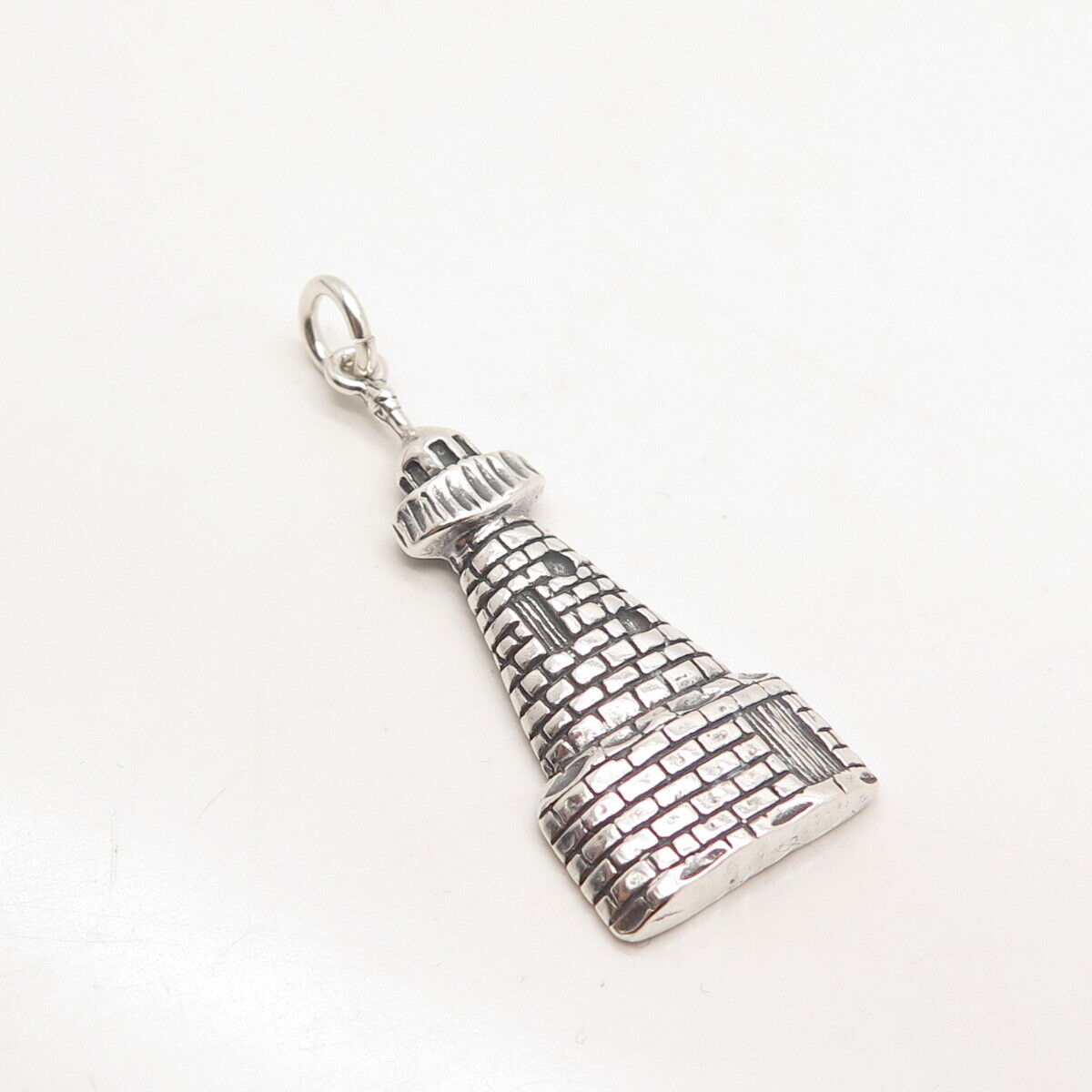 925 Sterling Silver Vintage Mexico JWK Castle Pendant