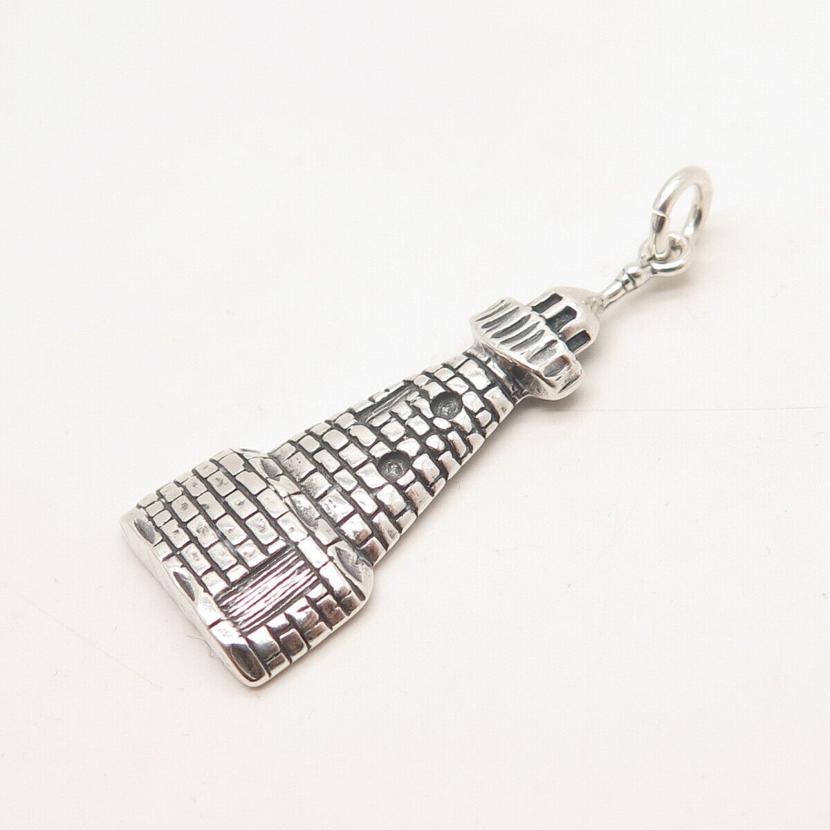 925 Sterling Silver Vintage Mexico JWK Castle Pendant