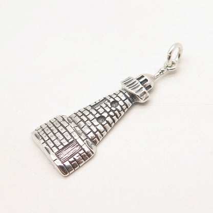 925 Sterling Silver Vintage Mexico JWK Castle Pendant