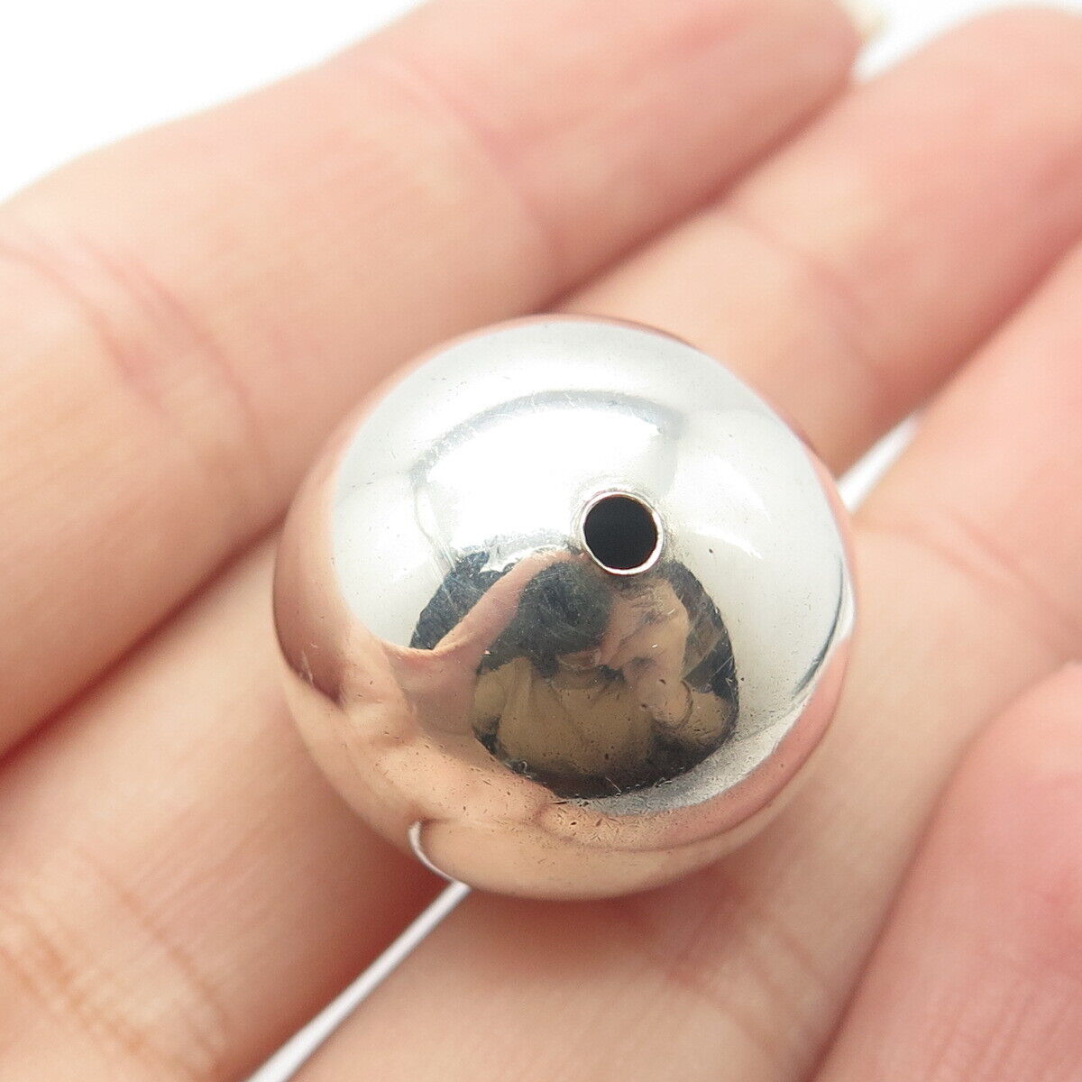 925 Sterling Silver Vintage Ball Bead Necklace Part