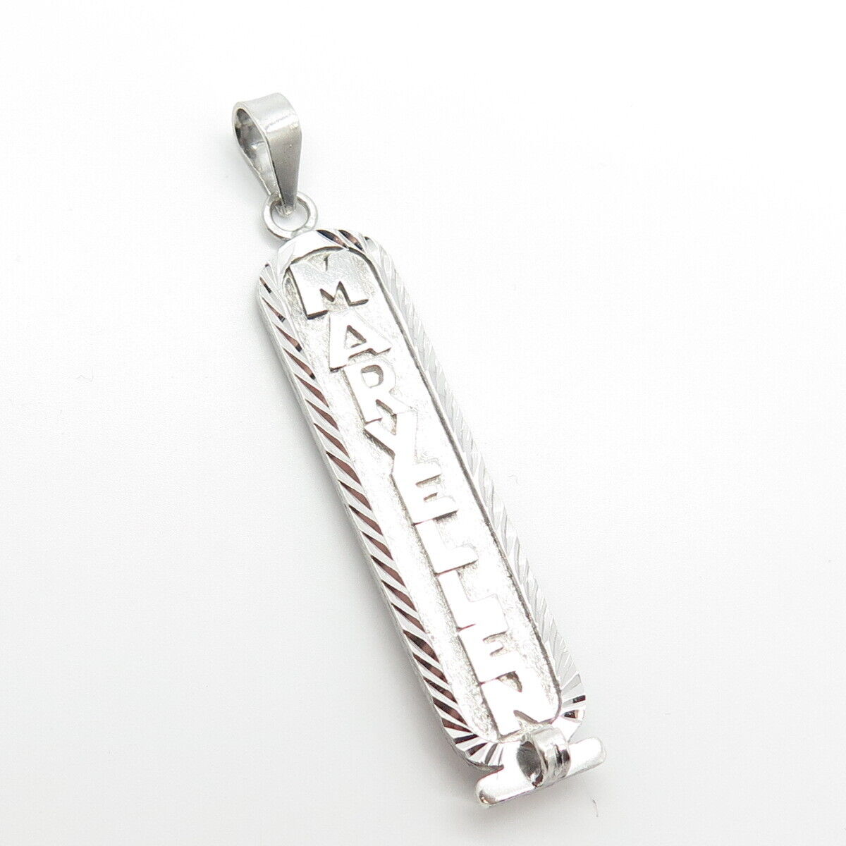 925 Sterling Silver Vintage "Maryellen" Personalized Egyptian Cartouche Pendant