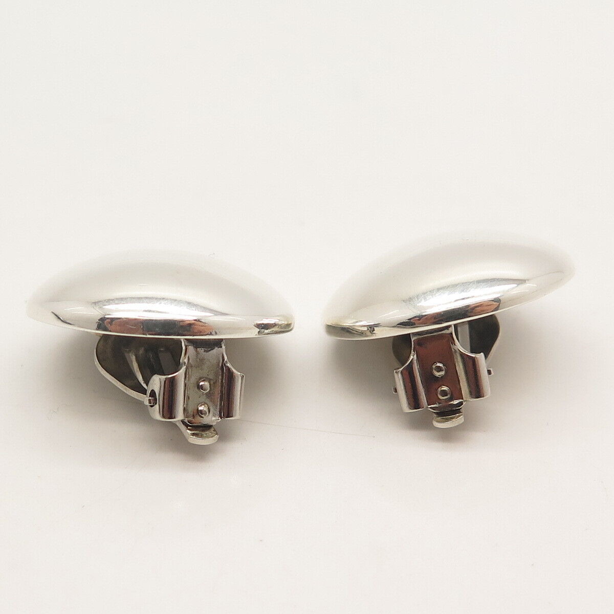 925 Sterling Silver Vintage Mexico Clip On Earrings