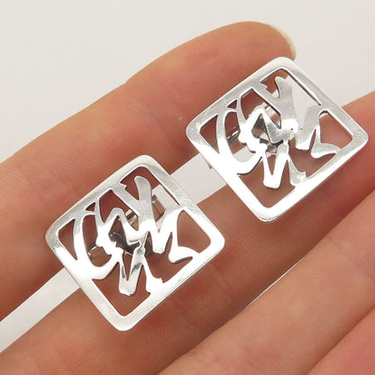 950 Silver Vintage Chinese Character Cufflinks