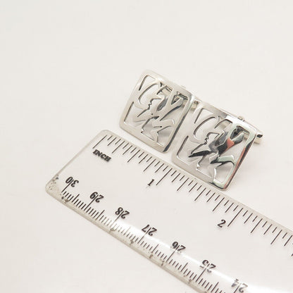 950 Silver Vintage Chinese Character Cufflinks