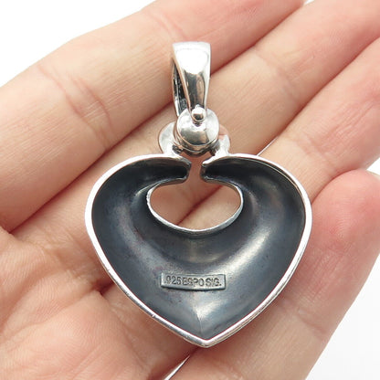 925 Sterling Silver Vintage J. Esposito Heart Pendant