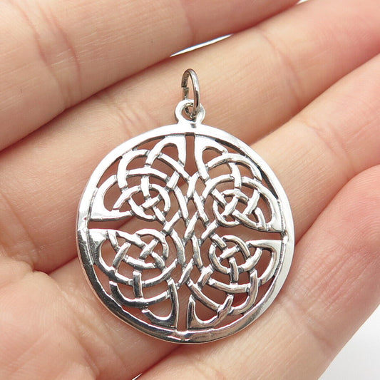 925 Sterling Silver Vintage Celtic Charm Pendant