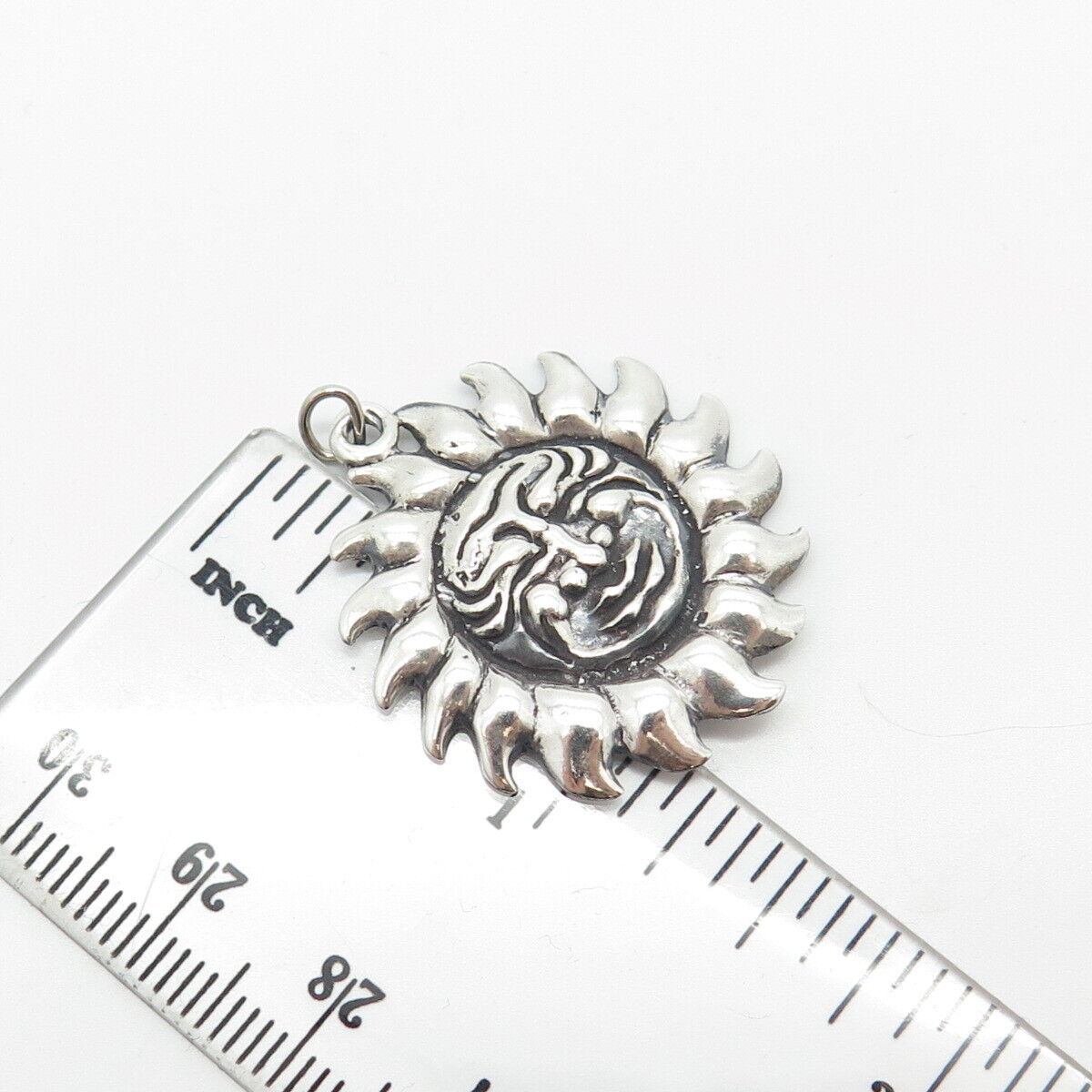 925 Sterling Silver Vintage Sun West Sun Face Charm Pendant