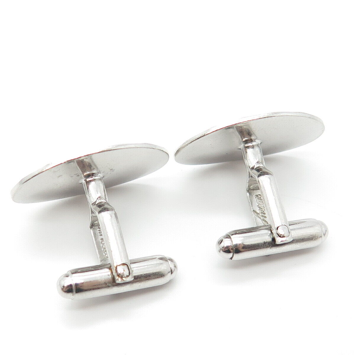 925 Sterling Silver Vintage Anson Oval Cufflinks