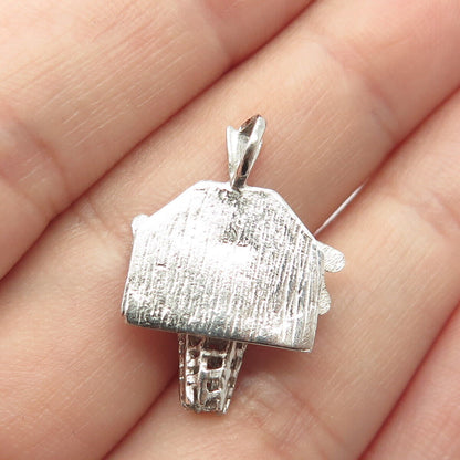 925 Sterling Silver Vintage "Terps" Basketball Basket Pendant