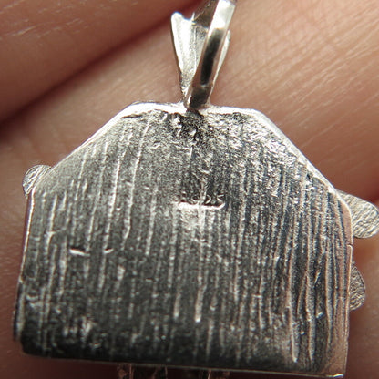 925 Sterling Silver Vintage "Terps" Basketball Basket Pendant