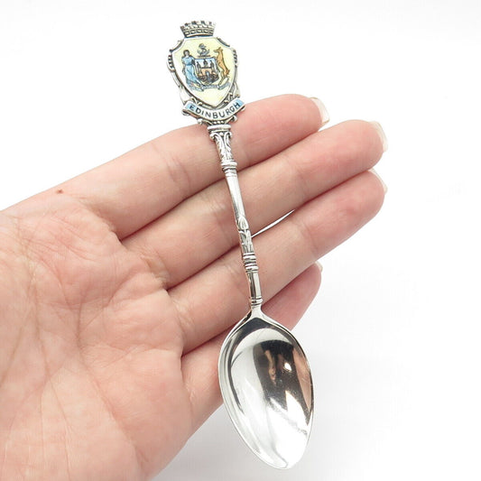 925 Sterling Silver Antique 1910 Holland Aldwinckle & Slater Enamel Spoon