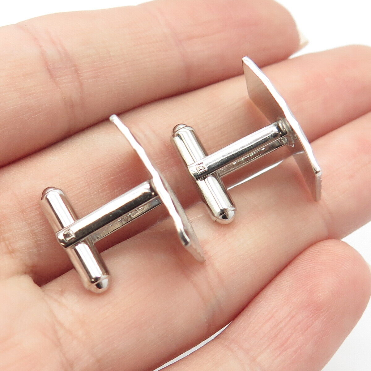 925 Sterling Silver Vintage Textured Cufflinks