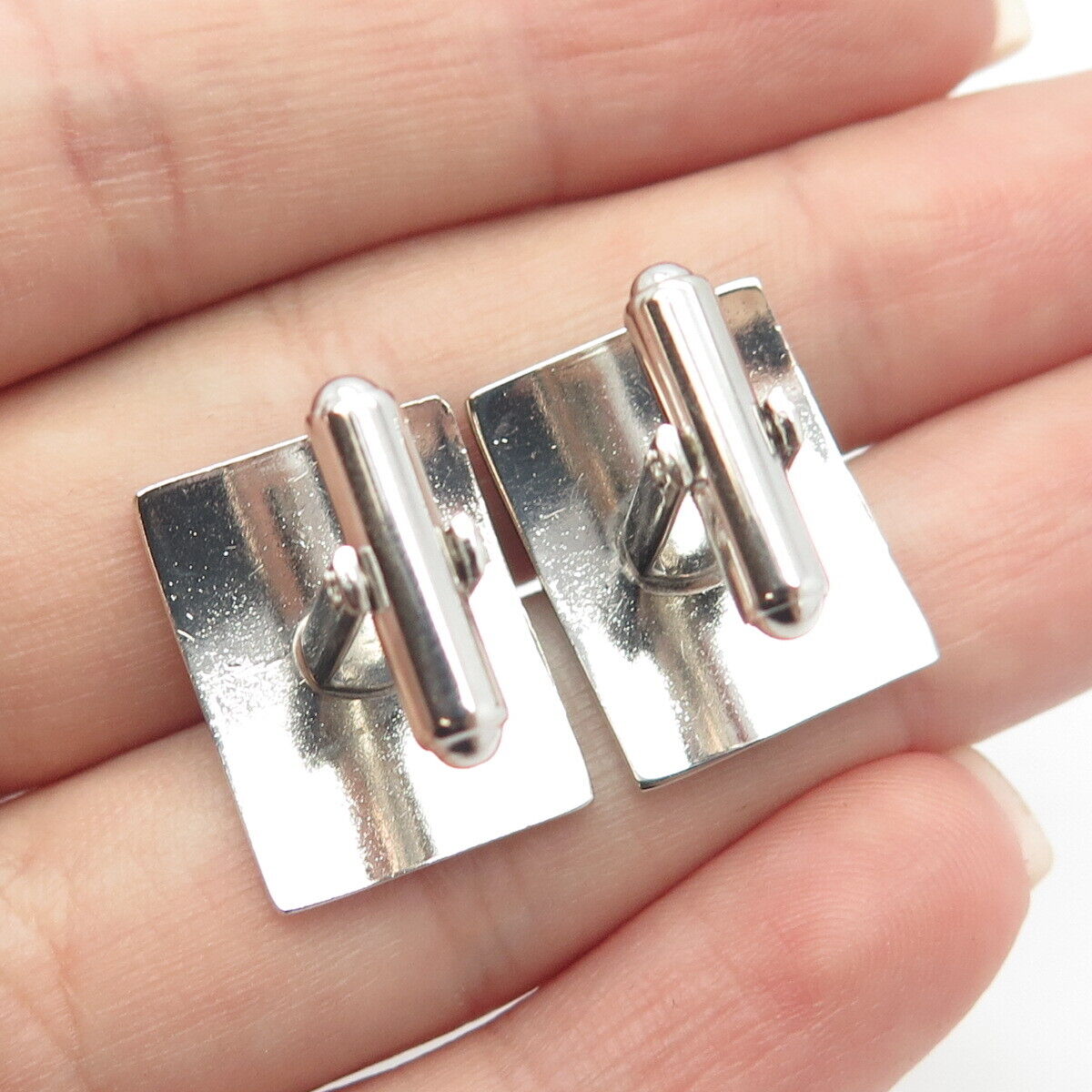 925 Sterling Silver Vintage Textured Cufflinks