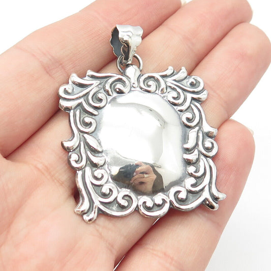 925 Sterling Silver Vintage Ornate Pendant