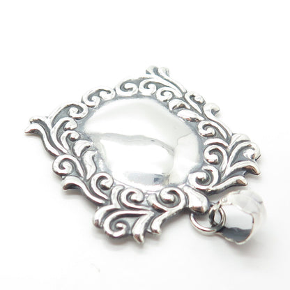 925 Sterling Silver Vintage Ornate Pendant