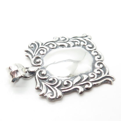 925 Sterling Silver Vintage Ornate Pendant