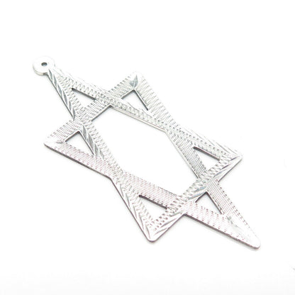 925 Sterling Silver Vintage Star of David Judaica Pendant