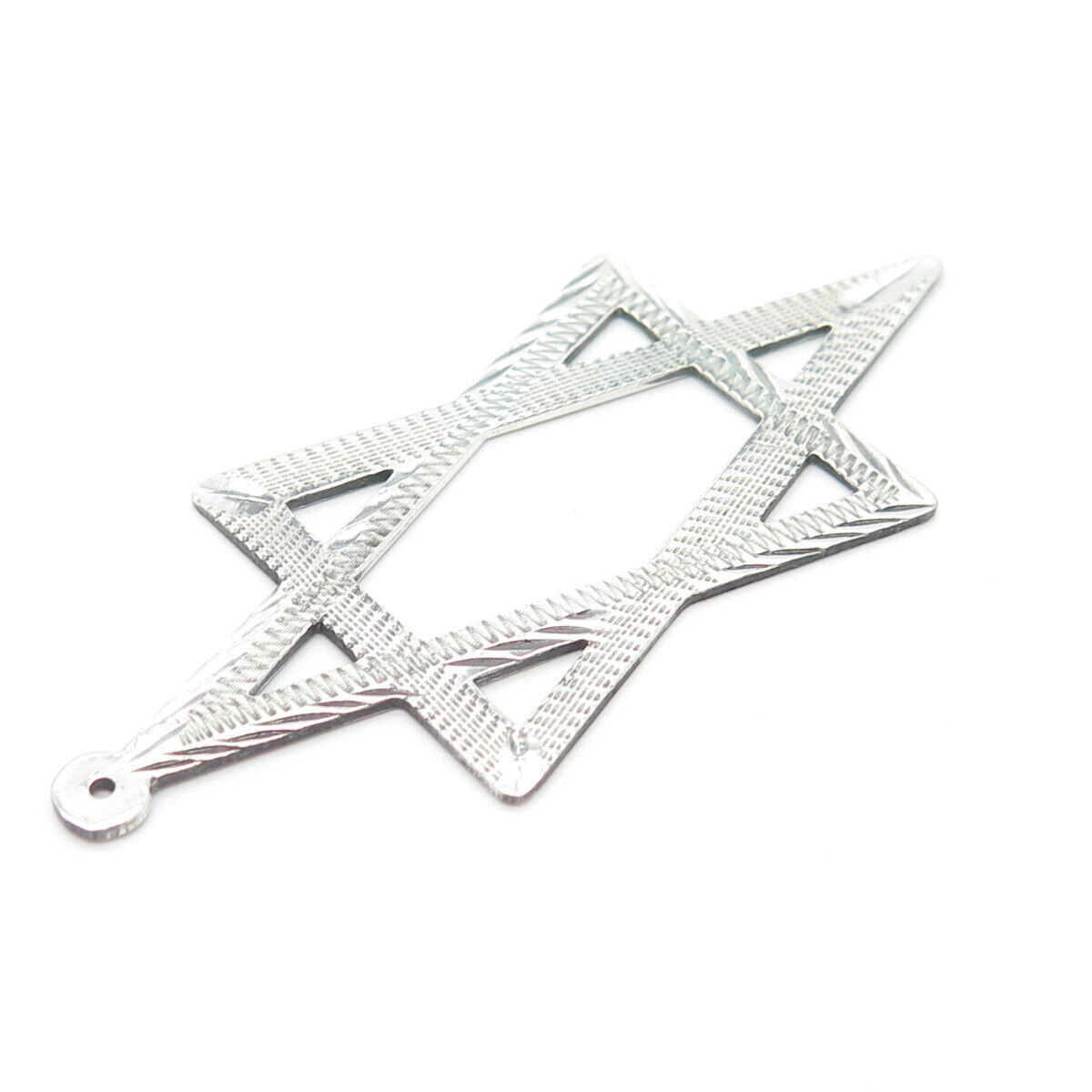 925 Sterling Silver Vintage Star of David Judaica Pendant