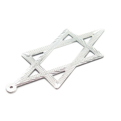 925 Sterling Silver Vintage Star of David Judaica Pendant