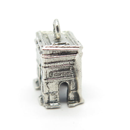 925 Sterling Silver Vintage Arch Gate Charm Pendant