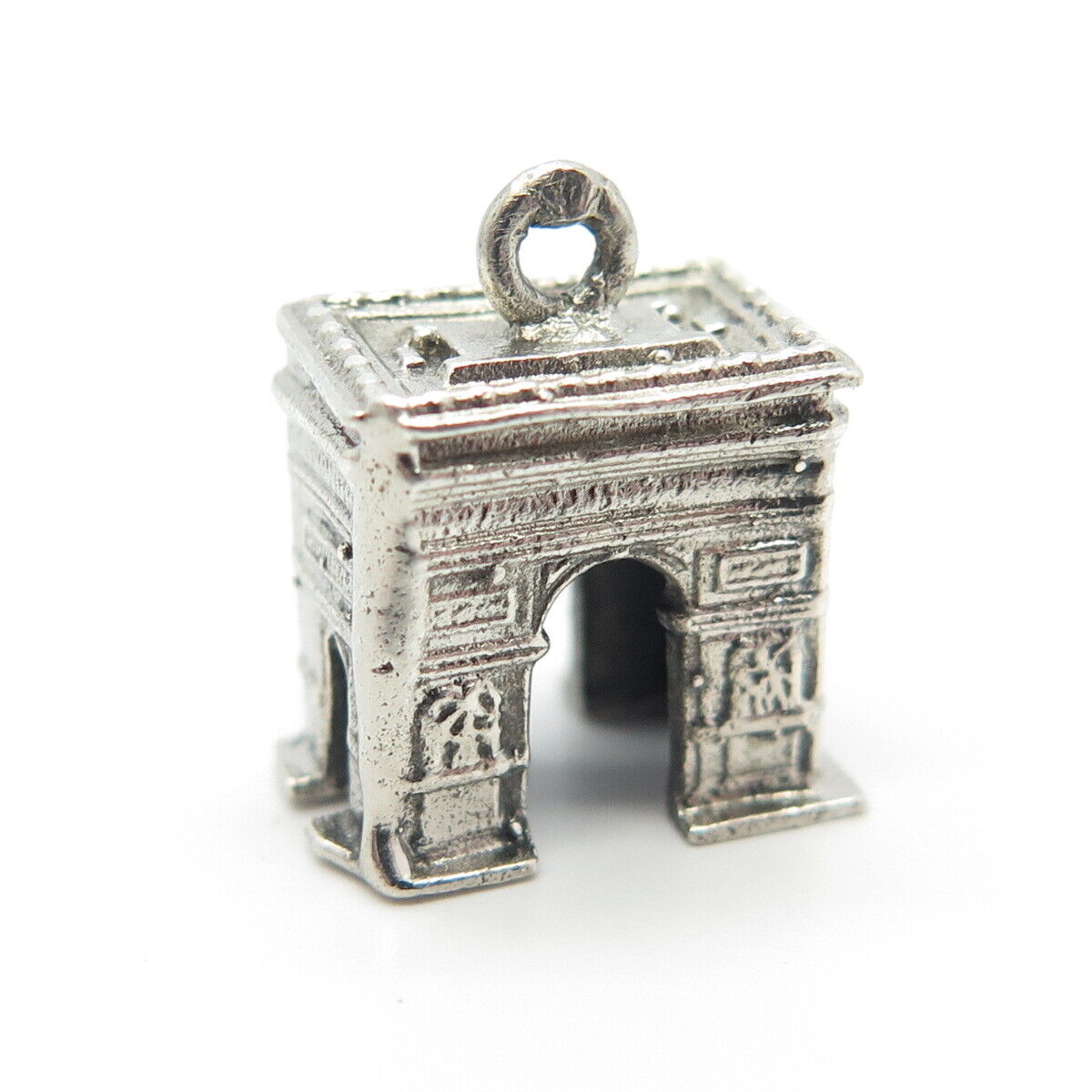 925 Sterling Silver Vintage Arch Gate Charm Pendant