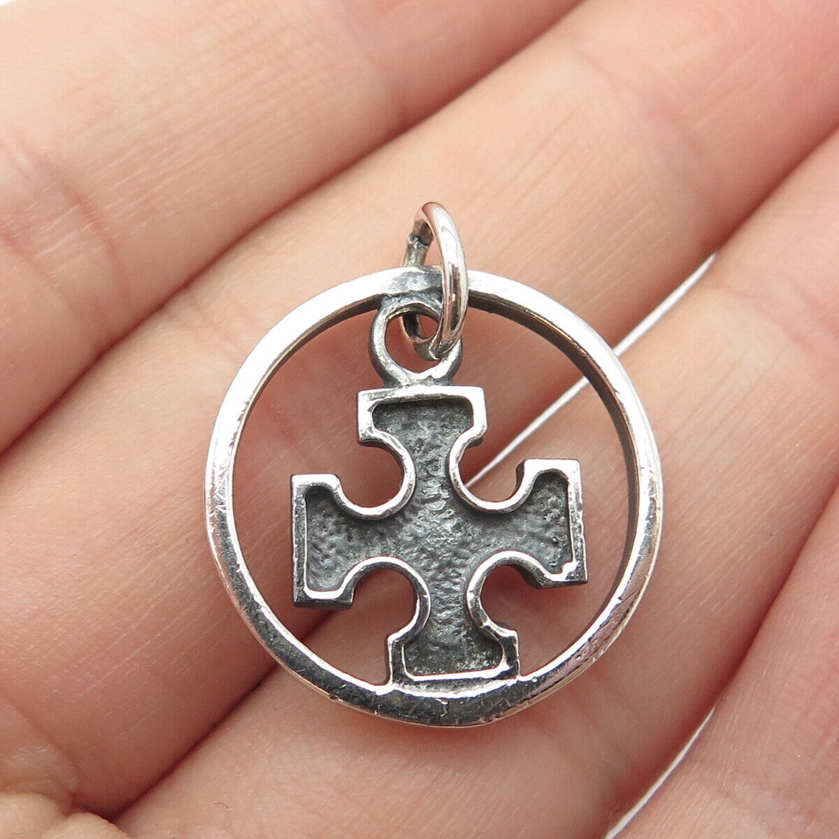 925 Sterling Silver Vintage Cross Charm Pendant