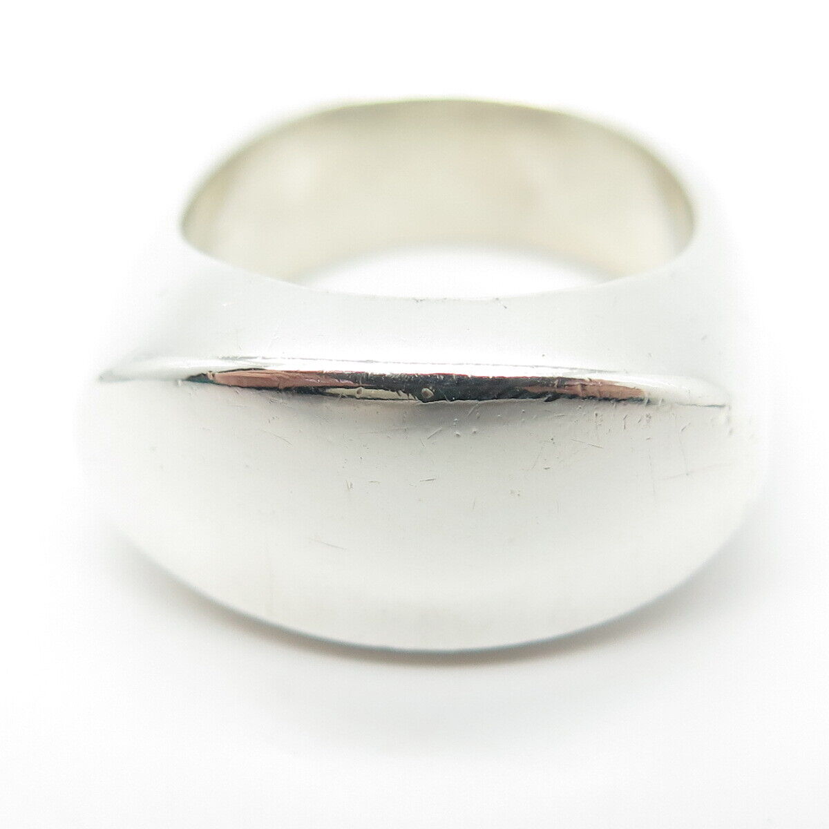 925 Sterling Silver Vintage Modernist Ring Size 8.5