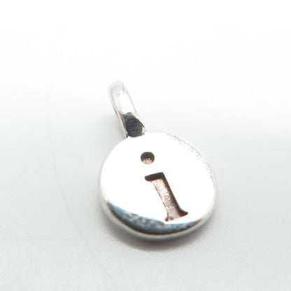 925 Sterling Silver Vintage Alex Woo Letter "I" Initial Pendant