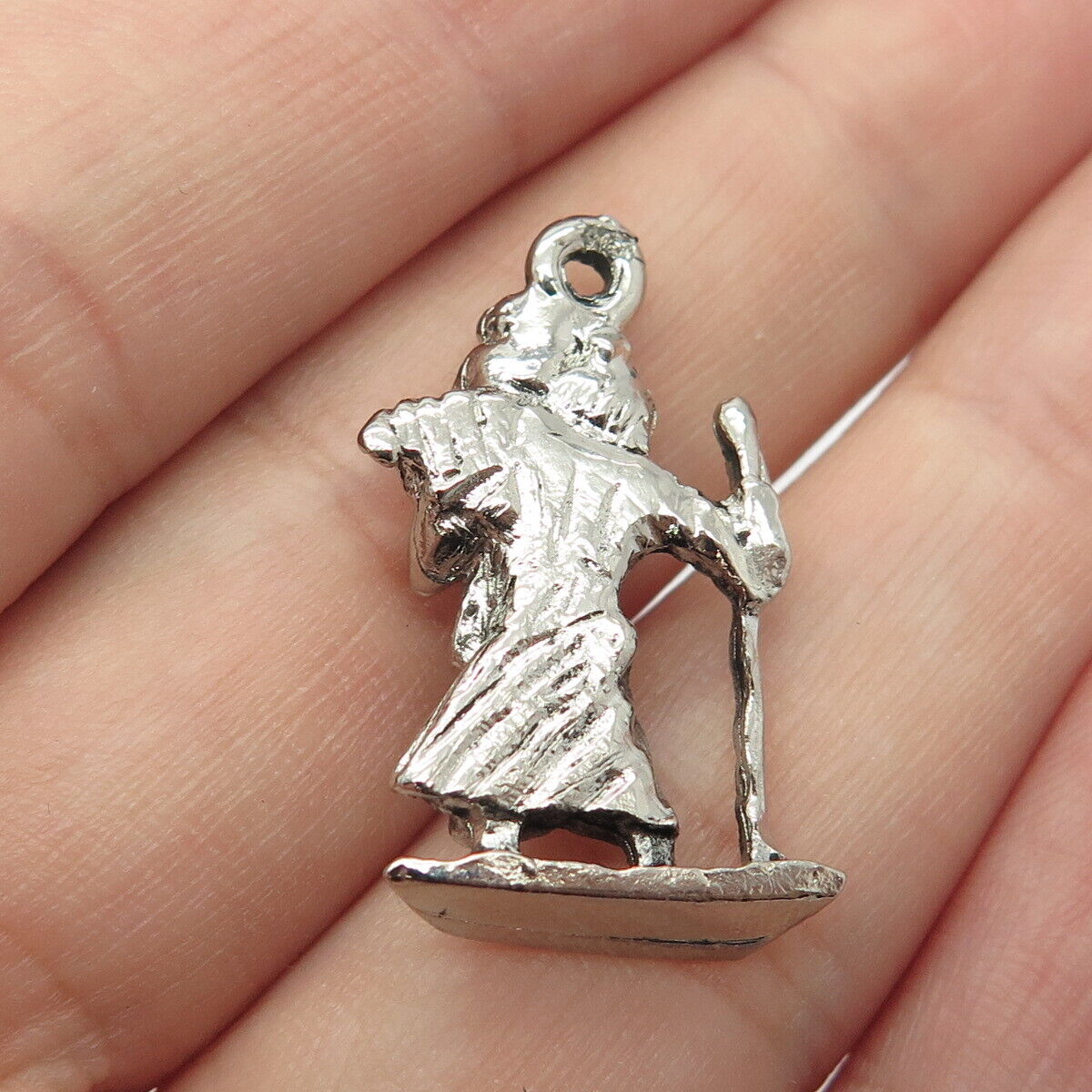 925 Sterling Silver Vintage St. Christopher Religious Pendant