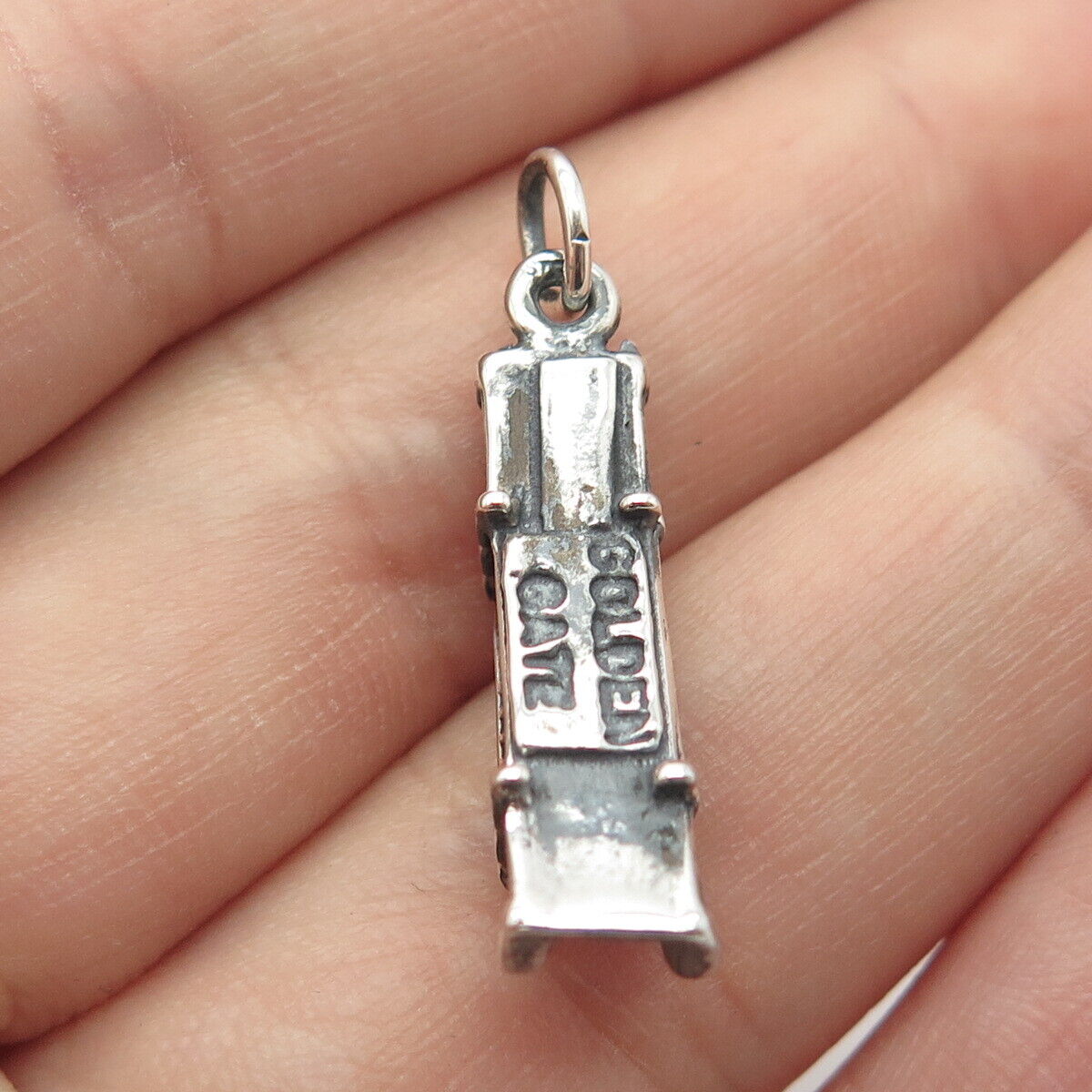 925 Sterling Silver Vintage Goldan Gats Charm Pendant