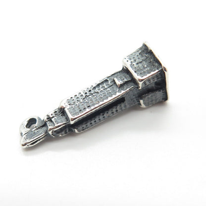 925 Sterling Silver Vintage Empire State Building Charm Pendant