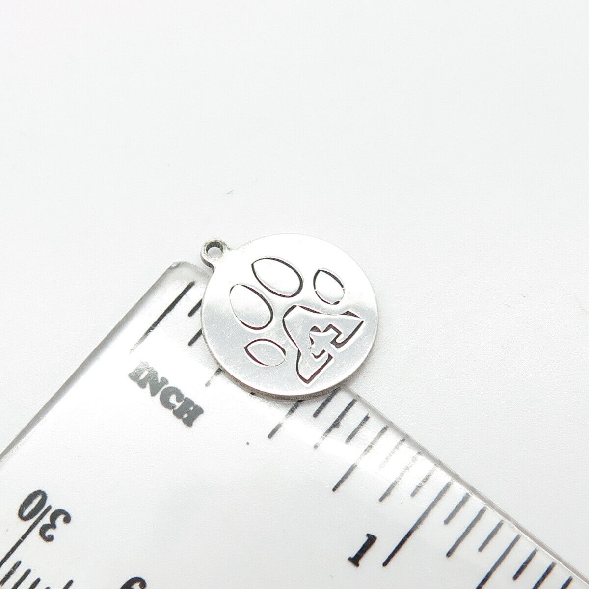 925 Sterling Silver USA Two In Town Paw Charm Pendant