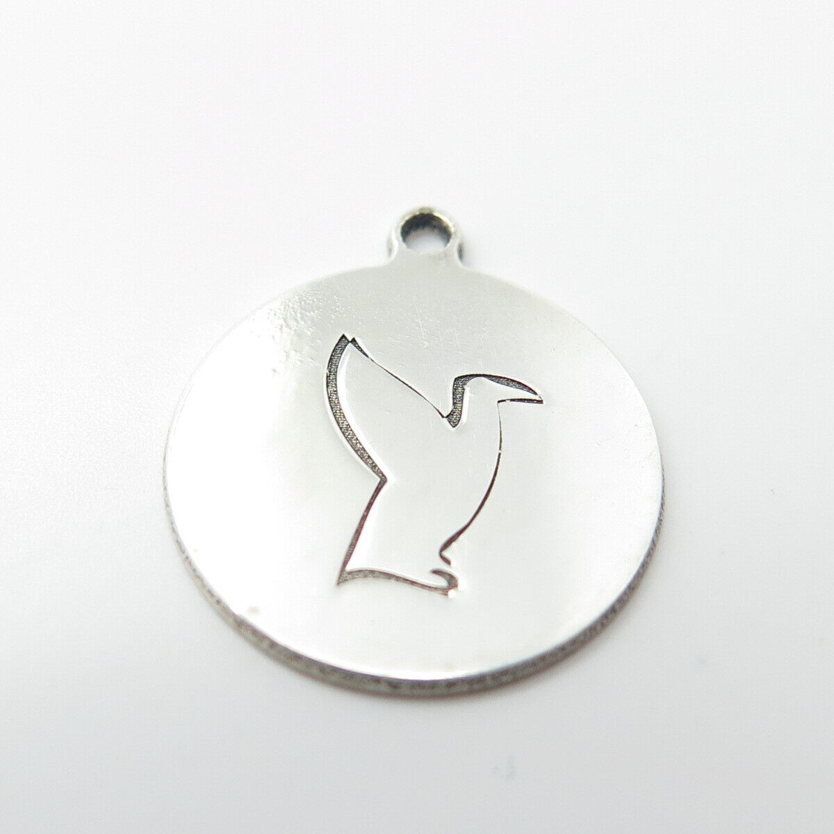 925 Sterling Silver USA Two In Town Penguin Charm Pendant