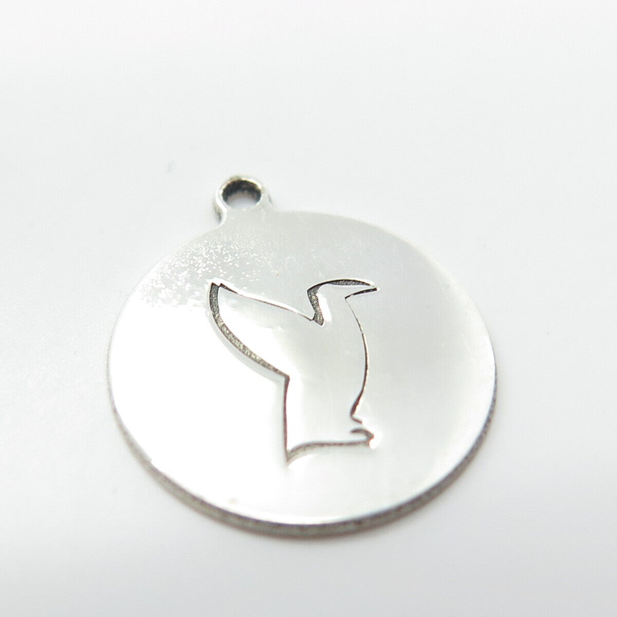 925 Sterling Silver USA Two In Town Penguin Charm Pendant