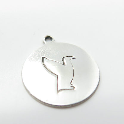 925 Sterling Silver USA Two In Town Penguin Charm Pendant