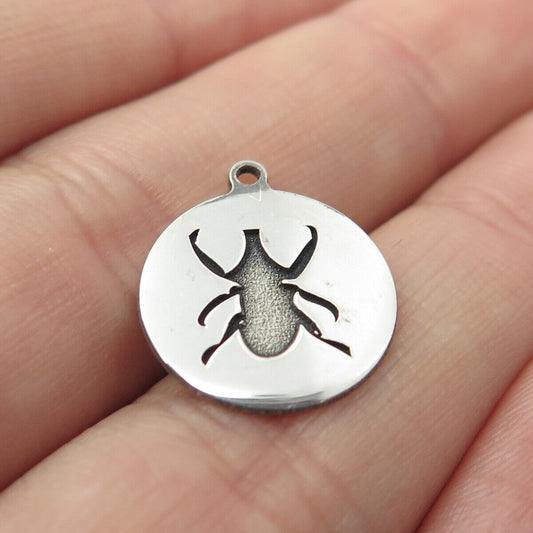 925 Sterling Silver USA Two In Town Insect Charm Pendant